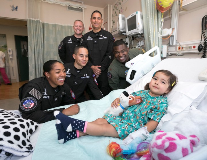 F-22 Raptor Team with little girl