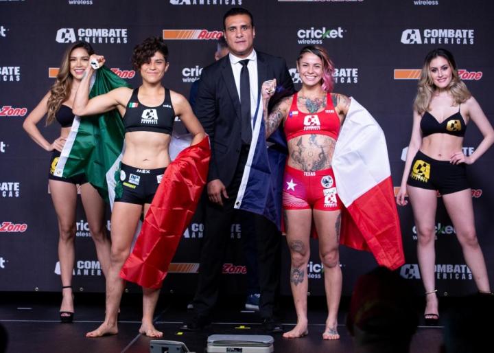 (Left) Paulina Vargas (114.5 lbs.) vs. (Right) Desiree «Dirty Dez» Yanez (115.7 lbs.) – Peso Paja (115 libras)