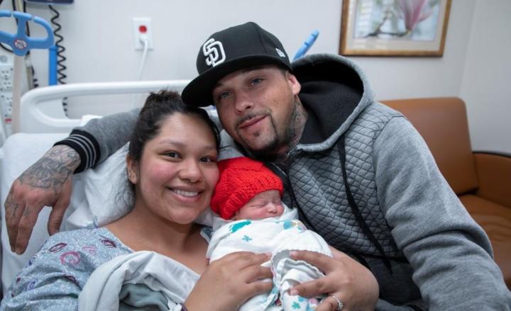 Anabel Gomez, Baby Francesco and dad Frank Vultaggio